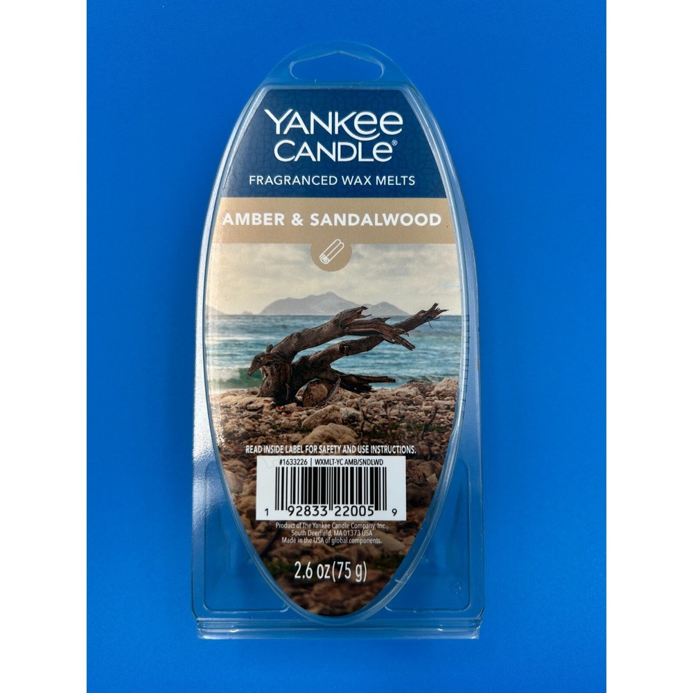 Yankee Candle Fragranced Wax Melts Amber & Sandalwood 2.6oz 6-Pack
